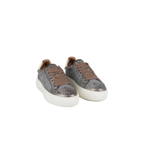 Sneakers Donna Soho, in pelle cracklè laminato, con suola platform